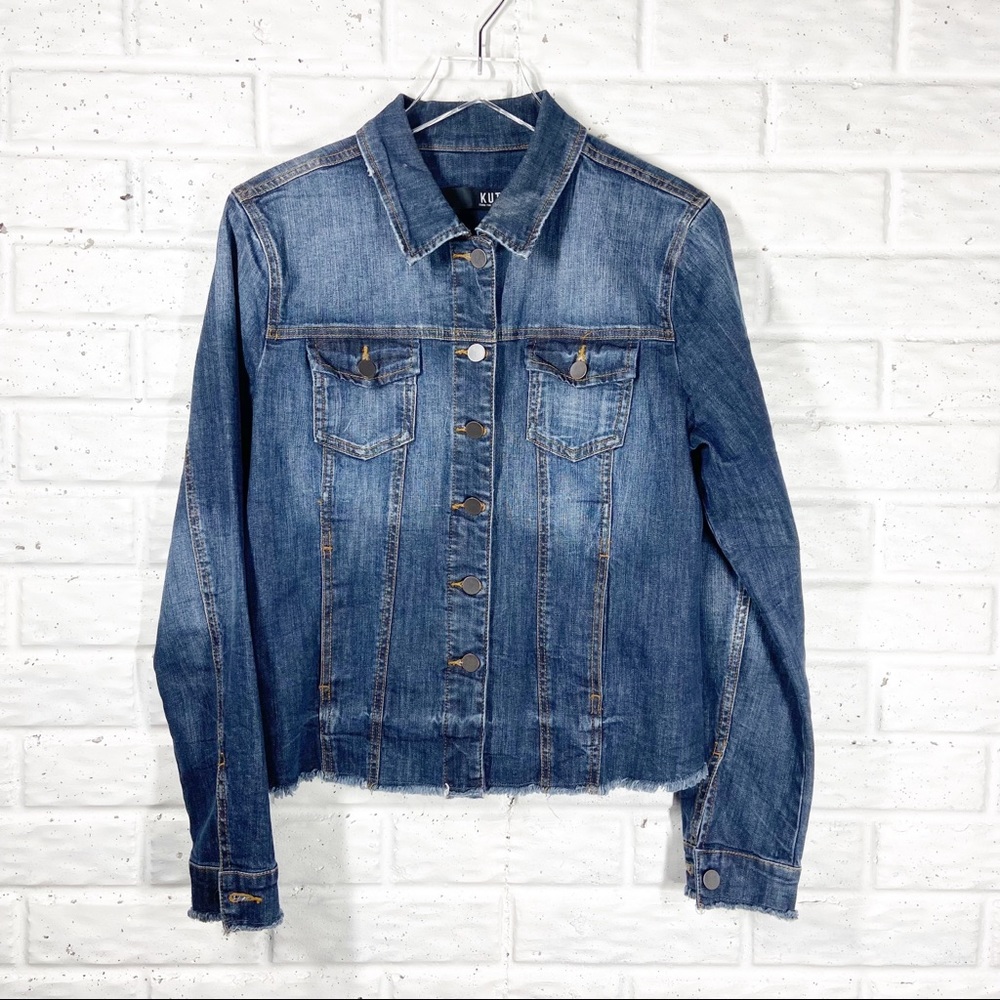 Kut from the Kloth Blue Denim Jean Jacket